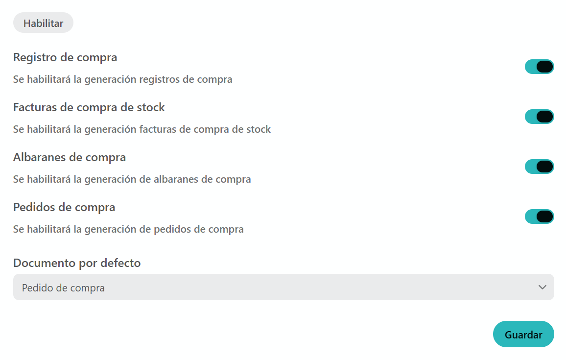 Ajustes de Documentos